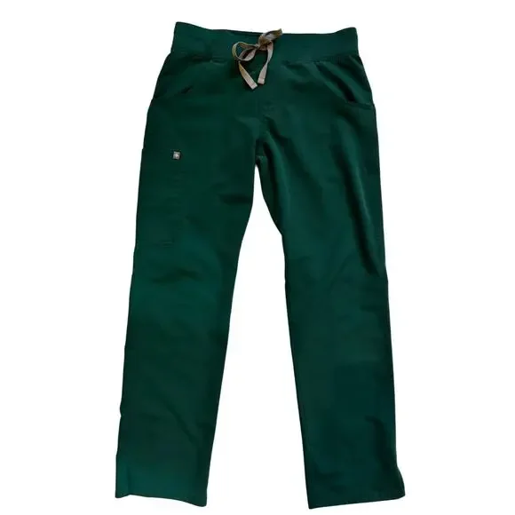 FIGS Kade Cargo Scrub Pants Women’s Small Hunter Green Silver Original PO 1661 - Picture 11 of 13